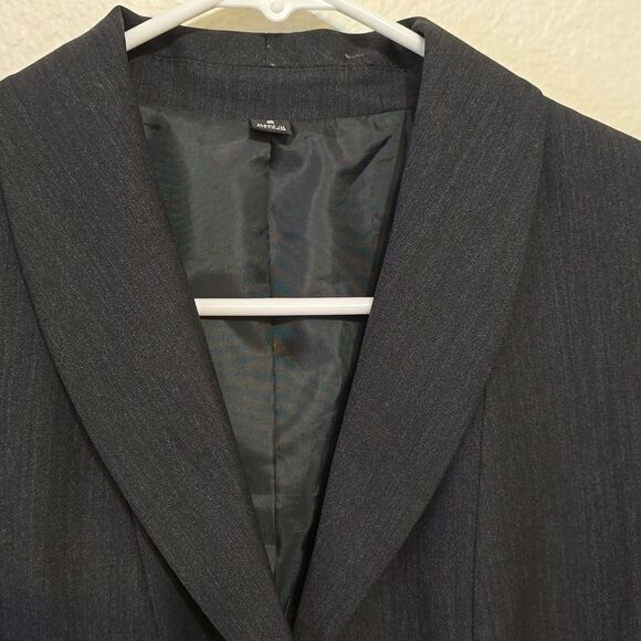 Doc & Amelia By Cintas Women Charcoal Gray 2 Regular Suit Blazer NEW - Picture 2 of 11
